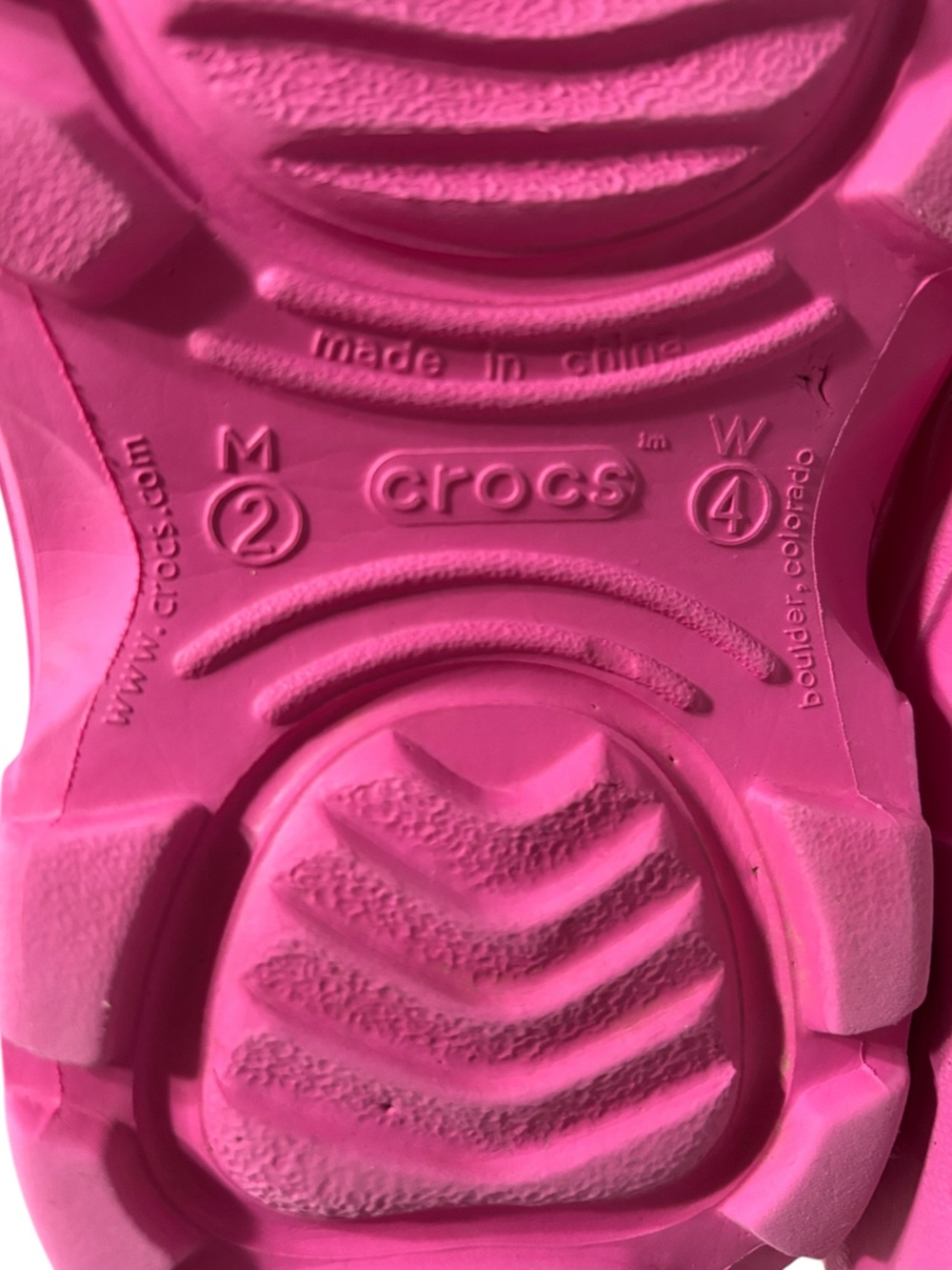 CROCS Pink Georgie Youth Slip-On Waterproof Outdoor Rain Boots Size M2 W4 - Picture 13 of 14